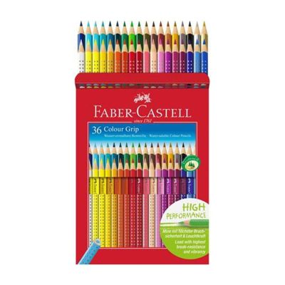 Faber-Castell Colour Pencil Colour Grip Cardboard Box Of 36 112442