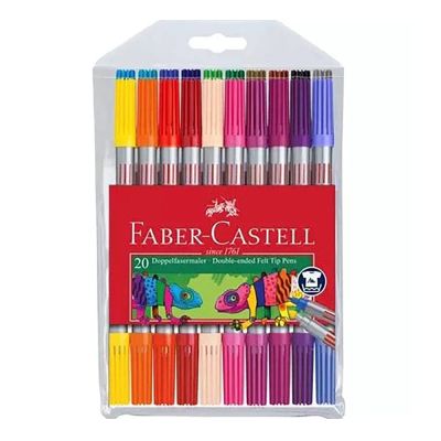 طقم الوان فلوماستر 20 لون طويل ناحيتين رقم 151119