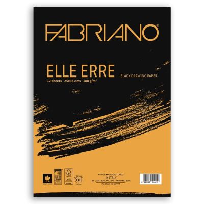 اسكتش رسم فبريانو 180 جم اسود غلاف مطبوع 1/8 فرخ /12