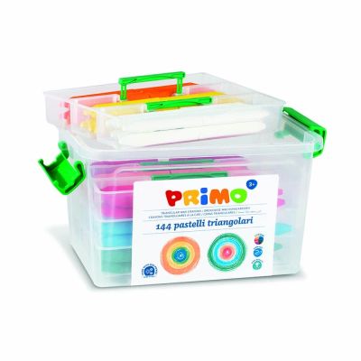 علبة ألوان شمع مثلثة مدرسية علبة بلاستيك/144 NO: 087PT144
