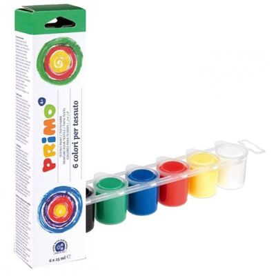 طقم الوان القماش تكستيل 6 لون 25 مللى علبة كرتون 4101TX6E