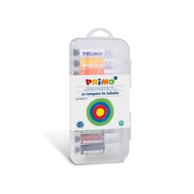 طقم 10 ألوان جواش أنابيب علبه بلاستيك+ فرشة * 18 مم 744T10GAP