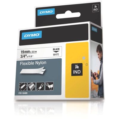 شريط لطابعات RHINO PRO أبيض نايلون مرن 19 م*3.5متر/N18489