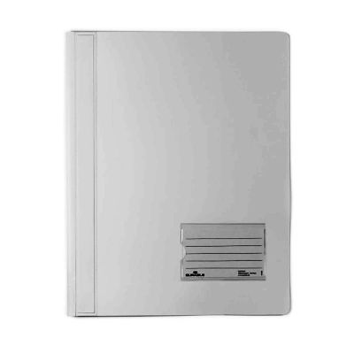 دوسيه بلاستيك معتم بحديدة + نيم كارت DURALEX A4 ديورابل ابيض رقم 268002