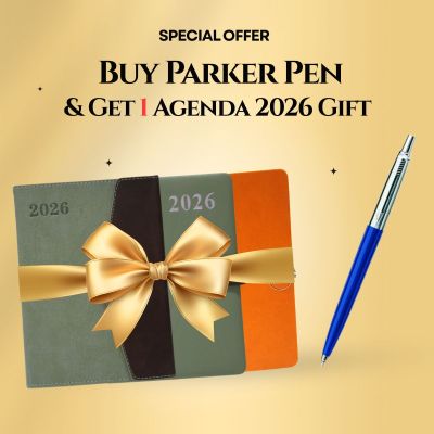 عرض أشتري قلم جاف باركر ازرق Jotter جسم NVY BLUE وأحصل علي أجنده 2026 هدية