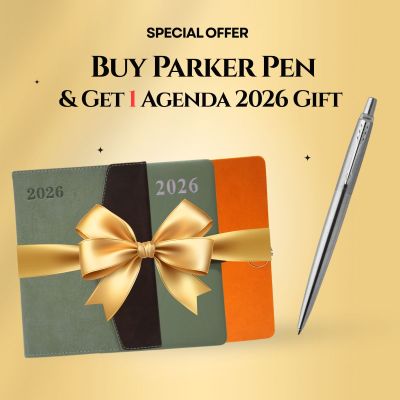 عرض أشتري قلم جاف باركر ازرق Jotter CT جسم استانلس وأحصل علي أجنده 2026 هدية