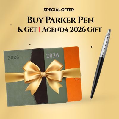 عرض أشتري قلم جاف باركر ازرق Jotter CT جسم اسود وأحصل علي أجنده 2026 هدية