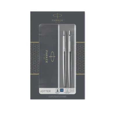 طقم 2 قلم باركر جاف + 0.5مم Jotter CT جسم استانلس رقم 2093256