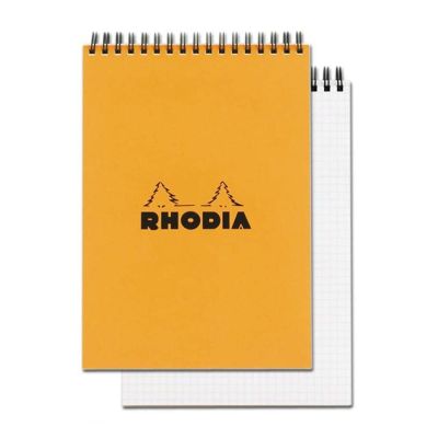 بلوك نوت مربعات RHODIA مقاس 14.8*21سم كعب سلك 80 ورقة 80 جم برتقالى N16 رقم 16500C