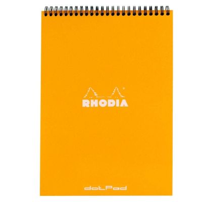 بلوك نوت منقط سلك RHODIA مقاس 21*29.7سم 80 ورقة 80 جم برتقالى رقم 18503 C