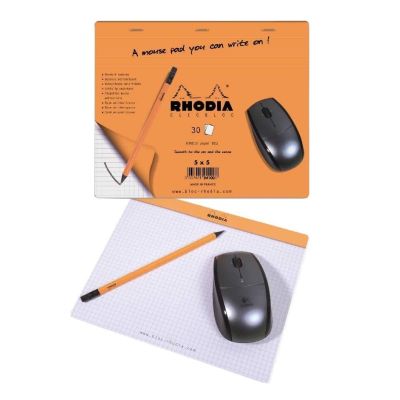 بلوك نوت مربعات RHODIA مقاس 19*23 كعب دبوس 30 ورقة 80 جم برتقالى 19410C