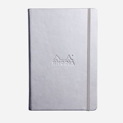 ويب نوت بوك RHODIA هارد كفر استيك 14*21 سم 90 جم 96 ورقة رمادية رقم 118607C