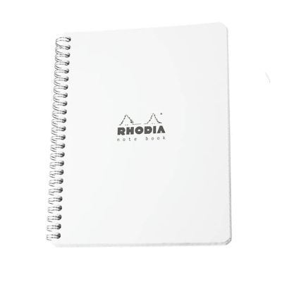 كشكول مسطر RHODIA غلاف كرتون مقاس 22.5*29.7 كعب سلك 80 ورقة 80 جم ابيض 193101C