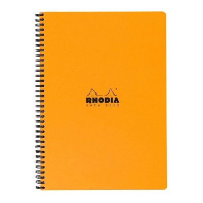 كشكول مسطر RHODIA غلاف كرتون مقاس 22.5*29.7 كعب سلك 80 ورقة 80 جم برتقالى 193108C