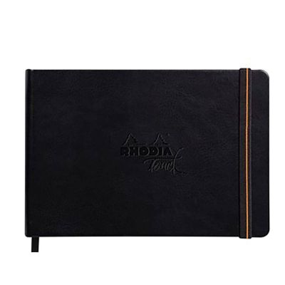 اسكتش رسم باستيك RHODIA غلاف كرتون مقاس 21*21 سم كعب لصق 56 ورقة 120 جم اسود رقم 116117 C