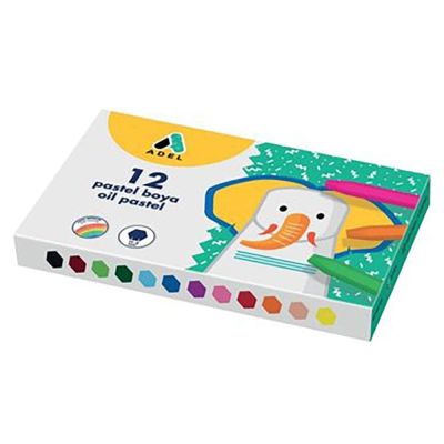 علبة الوان اويل باستيل 12 لون ع كرتون NO:4280837002 ADEL