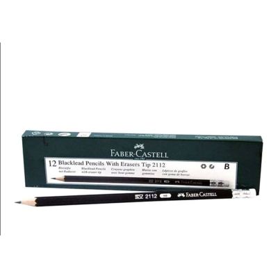Faber-Castell Graphite Pencil Black Matt With Eraser 2112