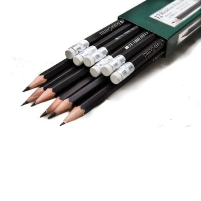 علبة قلم رصاص خشب اسود مط باستيكة /12 2112 2B رقم 5242211202250