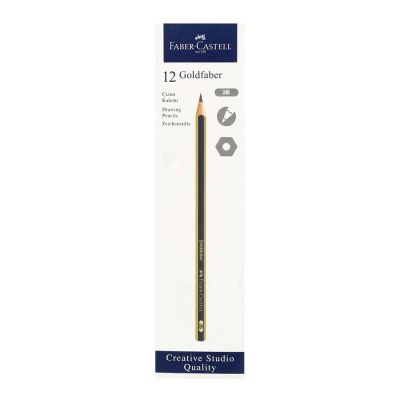 Faber-Castell Goldfaber Graphite Pencil, 2Bwithout Eraser Box Of 12