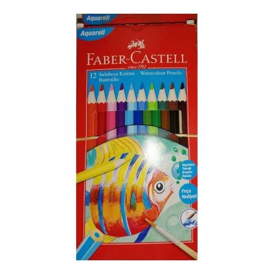 طقم الوان خشب اكريلك 12 لون طويل + فرشاة ع كارتون رقم 5171110622-5171110622250