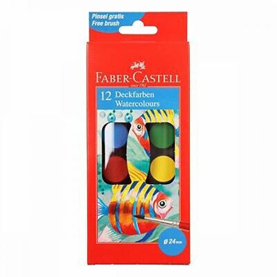 طقم ألوان مائية اقراص + فرشة علبة كرتون /12 رقم 125011-5292125011990