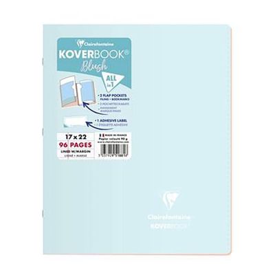 كشكول مسطر غلاف بلاستيك مقاس 17*22 سم كعب دبوس 48 ورقة 90 جم رقم 951881C