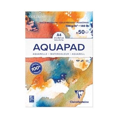 Clairefontaine Goldline Aqua 300G Medium Fine Grain A4, 50 Sheet White