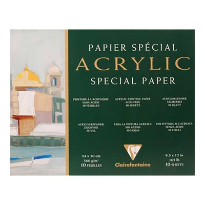 اسكتش رسم اكريلك مقاس 24*30 سم 360 جم 10 ورقة NO:96496C