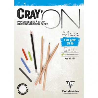 اسكتش رسم متعدد ابيض CRAY'ON مقاس 21*29.7سم كعب لصق 30ورقة 160جم رقم 975027C