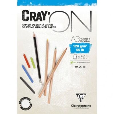 اسكتش رسم متعدد ابيض CRAY'ON مقاس 29.7*42سم كعب لصق 30ورقة 160جم رقم 975028C