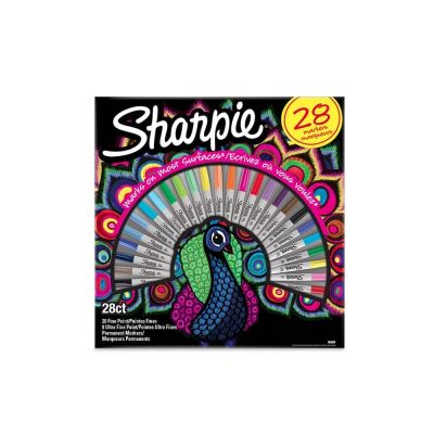 طقم قلم ماركر شاربى ثابت مدور الطاوس 20فاين + 8الترا فاين /28 FINE+ULTRA-FINE 0,9mm رقم 2061333-2