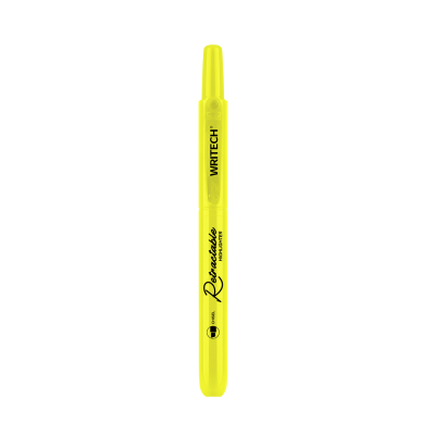 قلم فسفورى مشطوف بسوستة Writech Neon Yellow Retractble رقم W-805S/12-1