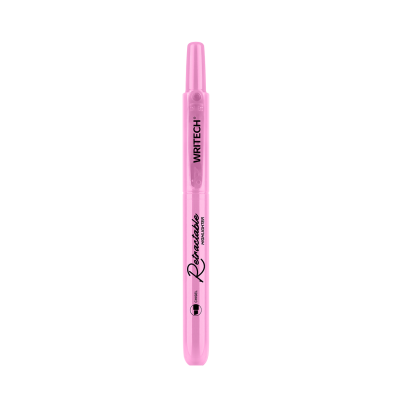 Writech Highlighter Pastel Pink Retractble No. W-805S/12-10