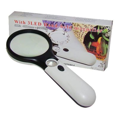 عدسة مضيئة /2 3 لمبة 75مم 7.5سم 2.5X رقم 6902 AB- 6902 B