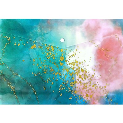 حافظة بكبسولة مطبوعة شفافة 23.5*33سم رقم JL-D0024