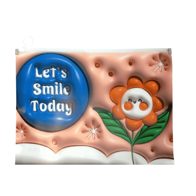 حافظة بسوستة بلاستيك مطبوع شفافة 33*24سم A4 رقم LL-183