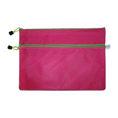 حافظة قماش 2 سوستة شبك مقاس 38*27.5 S&A SL-B4-591-2B4