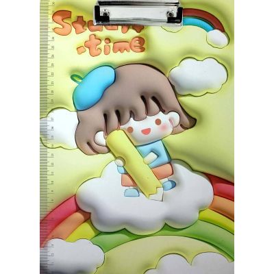 بلانشيطة مفرد بلاستيك معتمة مطبوع الوان A4 بمسطرة 30سم رقم GR-169