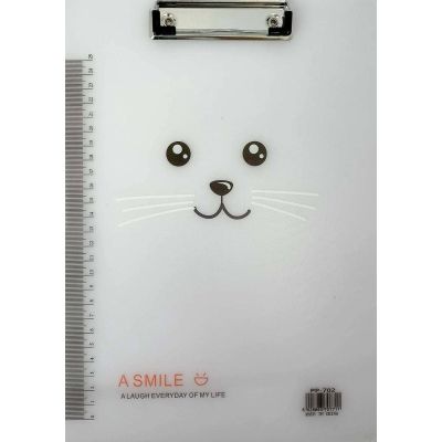 بلانشيطة مفرد بلاستيك شفاف A4 بمسطرة 25سم رقم PP-BJ - PP-2202 - PP-702- PP2305