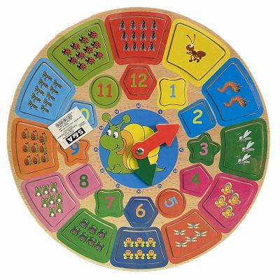 ساعة خشب تعليمية مدورة NO:199-1