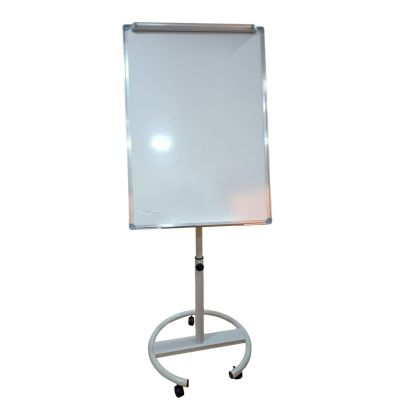 سبورة بيضاء مغناطسية + فليب تشارت + حامل بقاعدة مدورة 70*100سم رقم R70100