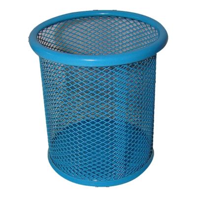 كوب أقلام معدن خشب مدور اسود 802