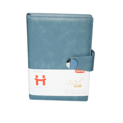 نوت بوك مسطر كعب لصق بكبسولة سوفت كفر 17.6*25سم 136ورقة 100جم غلاف جلد HEETON رقم A16-976