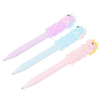 قلم جاف سن ابرة سوستة جسم سيليكون الوان Blue رقم QQ-1011