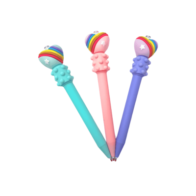 قلم جاف سن ابرة سوستة جسم سيليكون الوان Blue رقم QQ-1006