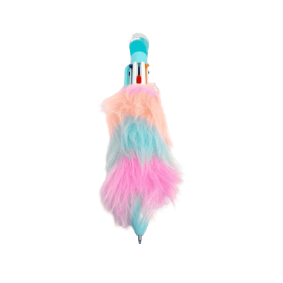 قلم جاف سن بلية 6اكشن الوان جسم فرو رقم QQ-2105