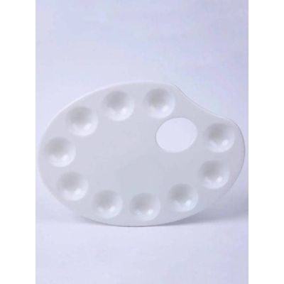 بالتة الوان بلاستيك 10عين ابيض بيضاوى رقم F0136