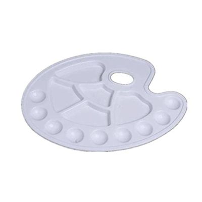 بالتة الوان بلاستيك 14عين ابيض بيضاوى رقم F0126