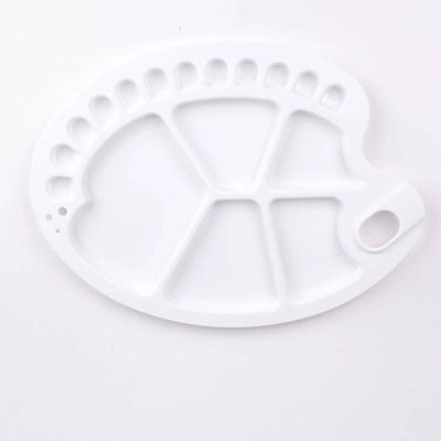 بالتة الوان بلاستيك 17عين ابيض بيضاوى رقم F0046L