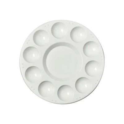 بالتة الوان بلاستيك 11عين ابيض مدورة رقم F0071